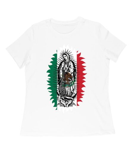 Our Lady of Guadalupe Virgin Mary T-Shirt ? Elegant Catholic Faith Apparel Women Relaxed