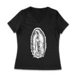Our Lady of Guadalupe T-Shirt - Beautiful Virgin Mary Graphic Tee, Devotional Catholic Shirt for Women, Spiritual Faith Gift Apparel Women Jersey V-Neck – Viva Party