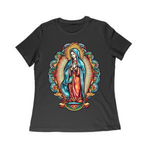 Our Lady of Guadalupe Virgin Mary T-Shirt - Catholic Devotional Shirt for Women, Faith Graphic Tee, Spiritual Religious Gift Apparel Women Relaxed – Viva Party