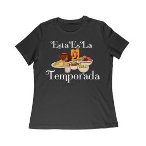 Esta Es La Temporada Foods on the Table Thanksgiving T-Shirt - Fun Holiday Wear - Perfect Gift for Food Lovers - Comfortable Fit Women Relaxed – Viva Party