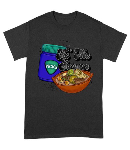 This the Season Vicks Balm Bottle with Food Bowl T-Shirt - Unique Holiday Wear - Perfect Gift for Fun-Loving Foodies - Cozy Fit Unisex Adult – Viva Party