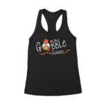 Gobble Gobble Thanksgiving T-Shirt - Fun and Festive Holiday Wear - Perfect for Turkey Lovers - Comfortable Fit Women's Racerback Tank Top – Viva Party