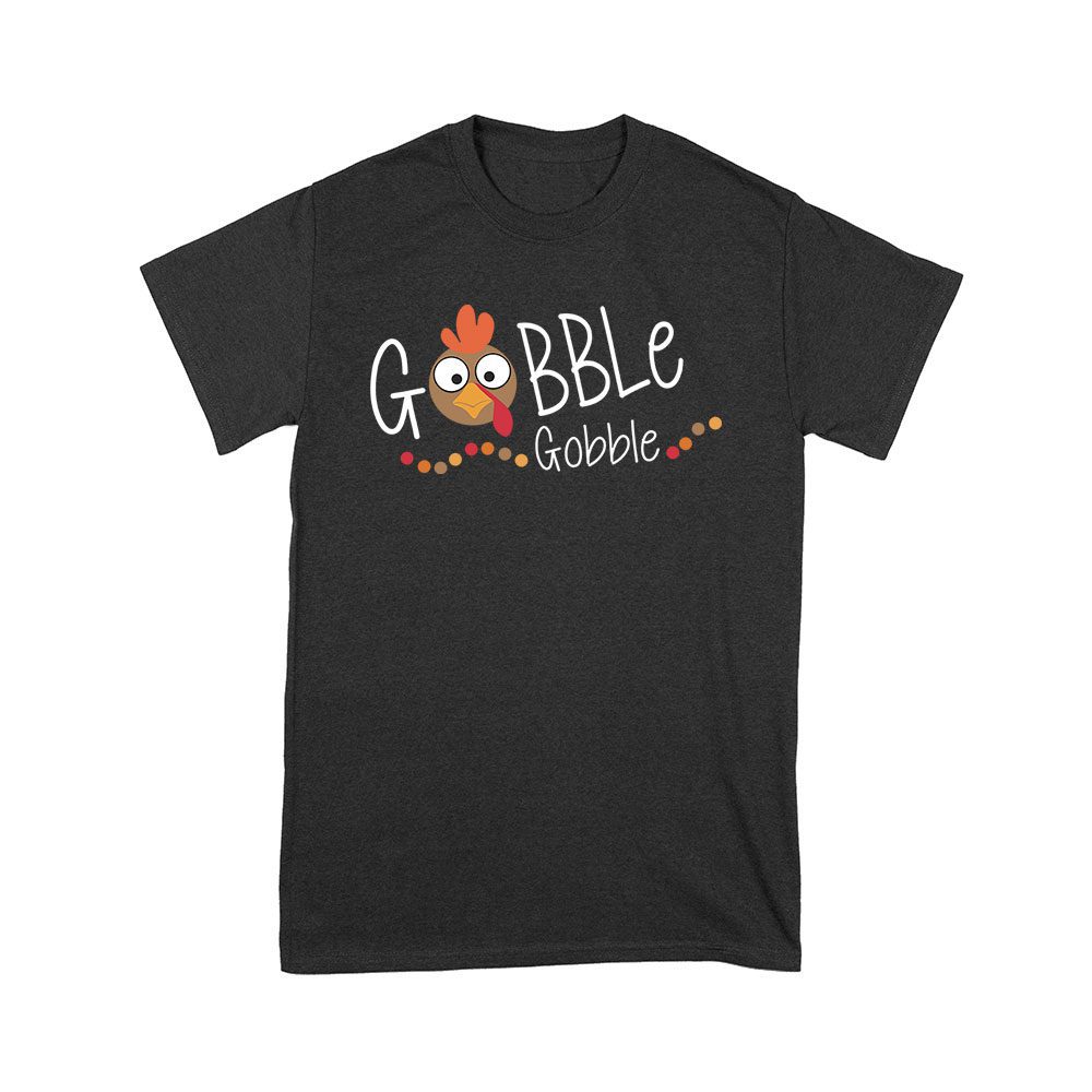 Tksg-07_Y-Black.jpg Gobble Gobble Thanksgiving T-Shirt - Fun And Festive Holiday Wear - Perfect For Turkey Lovers - Comfortable Fit Unisex Youth – Viva Party