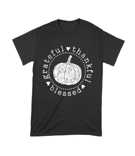 Grateful Thankful Blessed T-Shirt with Pumpkin Design - Perfect Thanksgiving Wear - Celebrate in Style - Cozy and Comfortable Fit Unisex Toddler – Viva Party
