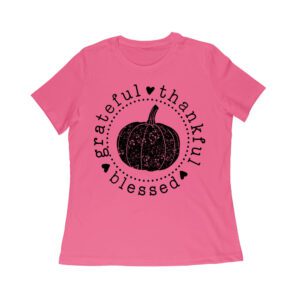 Grateful Thankful Blessed T-Shirt with Pumpkin Design
