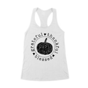 Grateful Thankful Blessed T-Shirt with Pumpkin Design
