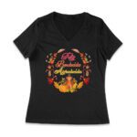 Feliz Bendecida Agradecida T-Shirt - Perfect for Thanksgiving - Celebrate in Style - Cozy and Comfortable Fit Women Jersey V-Neck – Viva Party