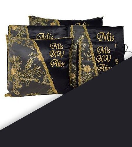 Quinceanera Pillow Sets Black Color