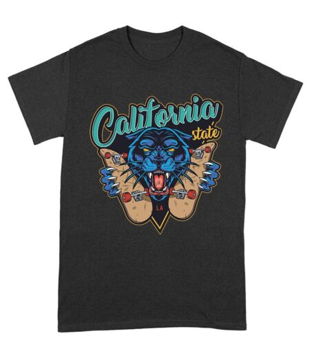 Dynamic Tiger Skateboarding California Graphic Tee - Vibrant Design for Urban Skate Lovers Unisex Adult – Viva Party