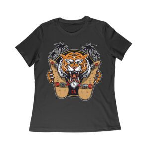 Roaring Tiger CA Skateboarding T-Shirt - Bold Urban Design for Skaters Women Relaxed – Viva Party