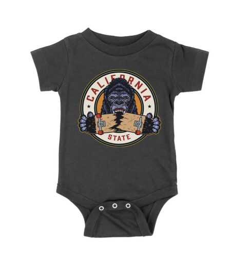 California Gorilla Skateboarding T-Shirt - Bold Graphic Design for Skate Fans Unisex Baby Jersey – Viva Party