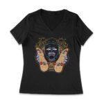 Fierce Gorilla Skateboarding California Tee - Unique Urban Graphic for Skaters Women Jersey V-Neck – Viva Party