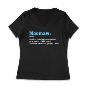 Moomaw T-Shirt - Funny Definition Noun - Another Term for Grandma - Humorous Family Tee Women Jersey V-Neck – Viva Party