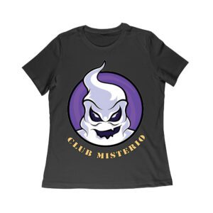 Club Misterio T-Shirt - Spooky Ghost Design - Mysterious and Fun Graphic Tee for Halloween and Beyond Women Relaxed – Viva Party