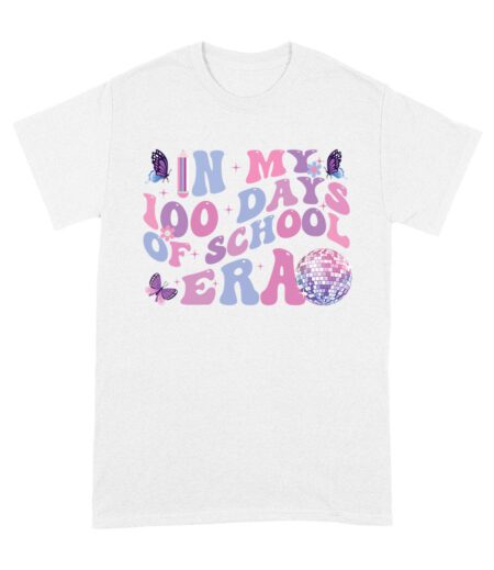 Retro 100 Days of School T-Shirt for Kids and Teachers