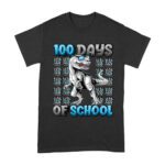 100 Days of School T-Rex Design - Fun Dinosaur Kids and Teacher Milestone Shirt Unisex Adult – Viva Party