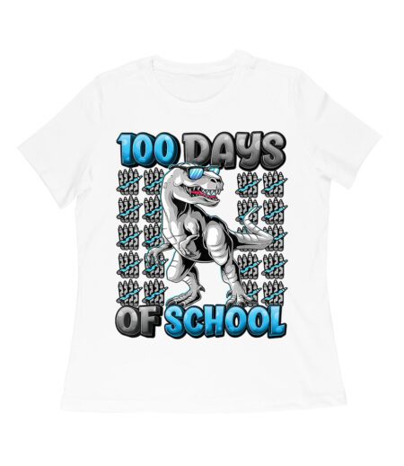 100 Days of School T-Rex Design