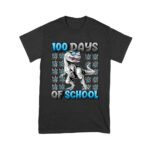 100 Days of School T-Rex Design - Fun Dinosaur Kids and Teacher Milestone Shirt Unisex Youth – Viva Party