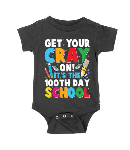 Get Your Crayon It's Your 100th Day of School T-Shirt - Fun Kids and Teacher Design Unisex Baby Jersey – Viva Party