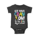 Get Your Cray On! It's the 100th Day of School T-Shirt - Fun and Colorful Kids Design Unisex Baby Jersey – Viva Party