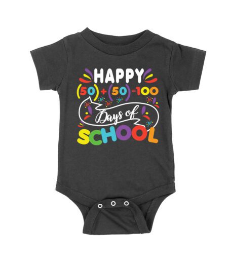 Happy 100 Days of School Shirt | Celebrate 50 + 50 Days = 100 Days T-Shirt for Students Unisex Baby Jersey – Viva Party