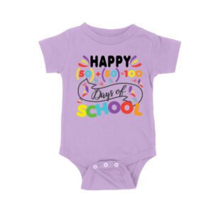 Happy 100 Days of School Shirt | Celebrate 50 + 50 Days = 100 Days T-Shirt for Students Unisex Baby Jersey