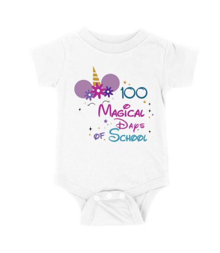 100 Magical Days of School Unicorn Shirt | Celebrate 100 Days with Unicorn Design T-Shirt Unisex Baby Jersey