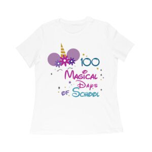 100 Magical Days of School Unicorn Shirt | Celebrate 100 Days with Unicorn Design T-Shirt Women Relaxed