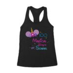 100 Magical Days of School Unicorn Shirt | Celebrate 100 Days with Unicorn Design T-Shirt Women's Racerback Tank Top – Viva Party