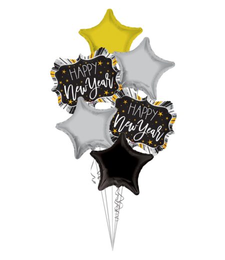 Feliz Ano Nuewo Balloon Bouquet, Happy New Year - 6 Balloons – Viva Party