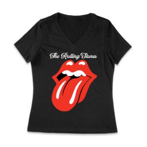 Rolling Stones Tongue Logo T-Shirt - Iconic Rock Band Merchandise for Music Lovers Women Jersey V-Neck – Viva Party