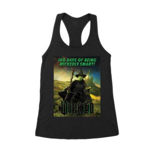 100 Days of Wickedly Smart Fun - Unique School T-Shirt for Students and Teachers Women's Racerback Tank Top – Viva Party