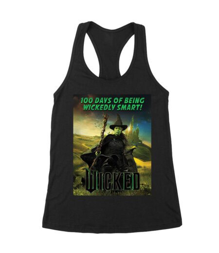 100 Days of Wickedly Smart Fun - Unique School T-Shirt for Students and Teachers Women's Racerback Tank Top – Viva Party