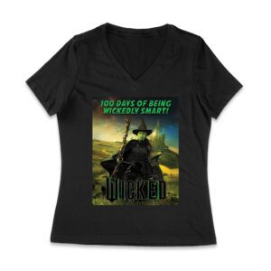100 Days of Wickedly Smart Fun - Unique School T-Shirt for Students and Teachers Women Jersey V-Neck – Viva Party