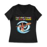 I've Sailed Through 100 Days of School - Fun Nautical T-Shirt for Students and Teachers Women Jersey V-Neck – Viva Party