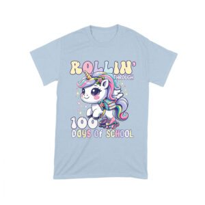 Adorable Unicorn 100 Days of School T-Shirt
