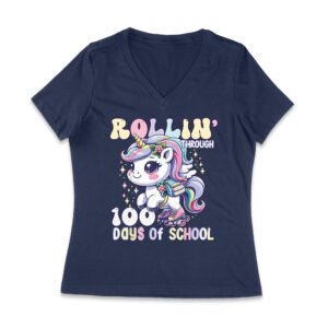 Adorable Unicorn 100 Days of School T-Shirt