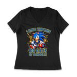 I-Sped-Through-100-Days-of-School T-Shirt - Fun Racing Theme Outfit for Kids-Students & Teachers Women Jersey V-Neck – Viva Party