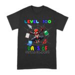 Level-100 Days of School Complete T-Shirt - Fun Gamer Achievement Outfit for Kids, Students & Teachers Unisex Adult – Viva Party