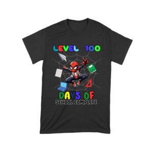 Level-100 Days of School Complete T-Shirt - Fun Gamer Achievement Outfit for Kids, Students & Teachers Unisex Toddler – Viva Party
