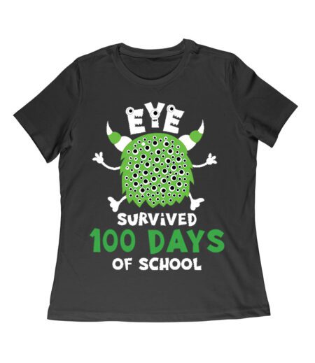 EYE Survived 100 Days of School T-Shirt - Fun Classroom Outfit for Kids, Students & Teachers Women Relaxed – Viva Party