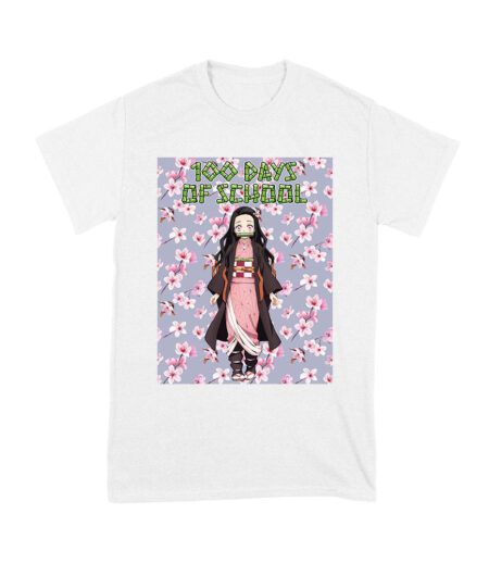 100 Days of School Anime Character T-Shirt