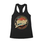 Like a Grandpa, Papa Only Cooler T-Shirt - Funny Gift for Cool Grandpas and Proud Papas Women's Racerback Tank Top – Viva Party