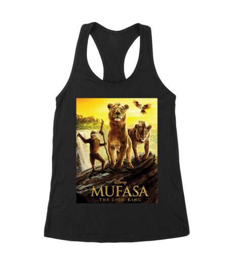 Mufasa Majestic Lion T-Shirt - Fierce and Powerful King of the Jungle Design for Animal Lovers Women's Racerback Tank Top – Viva Party