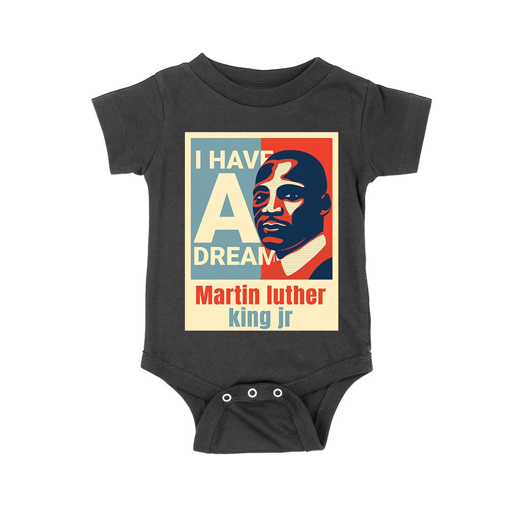 Mlk-01_Rs-Black.jpg I Have A Dream T-Shirt - Inspirational Martin Luther King Jr Quote, Motivational Gift, Civil Rights Movement Tribute Shirt For Men Or Women Unisex Baby Jersey – Viva Party