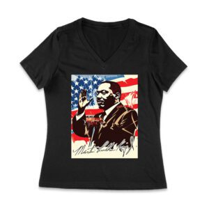 Martin Luther King T-Shirt - Iconic Quote for Equality and Freedom Women Jersey V-Neck – Viva Party