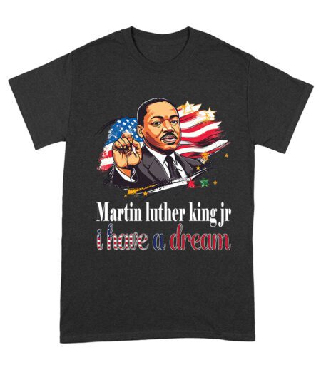 Martin Luther King I Have a Dream T-Shirt with USA Flag - Powerful Quote for Equality and Freedom Unisex Adult – Viva Party
