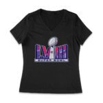 Limited Edition Super Bowl LVIII Las Vegas Football Fan T-Shirt ? Ultimate Game Day Apparel for Sports Lovers & Collectors Women Jersey V-Neck – Viva Party