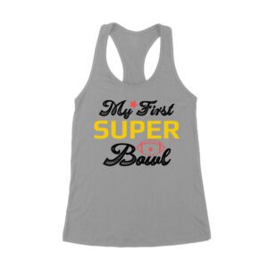My First LVIII Las Vegas Football Game T-Shirt ? Perfect Game Day Outfit for New Fans & Collectors Women's Racerback Tank Top