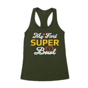 My First LVIII Las Vegas Football Game T-Shirt ? Perfect Game Day Outfit for New Fans & Collectors Women's Racerback Tank Top